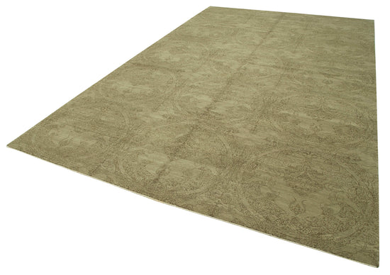 8x13 Hand-Knotted Wool Oushak Rug - 33538