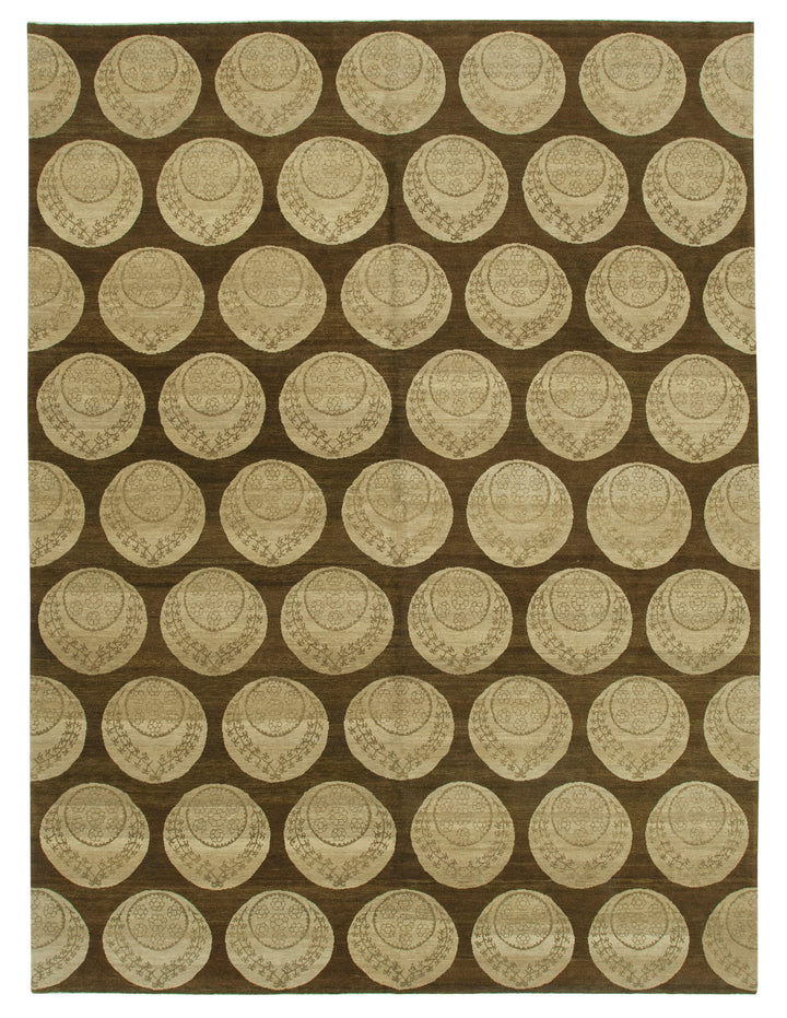 9x12 Hand-Knotted Wool Oushak Rug - 33540