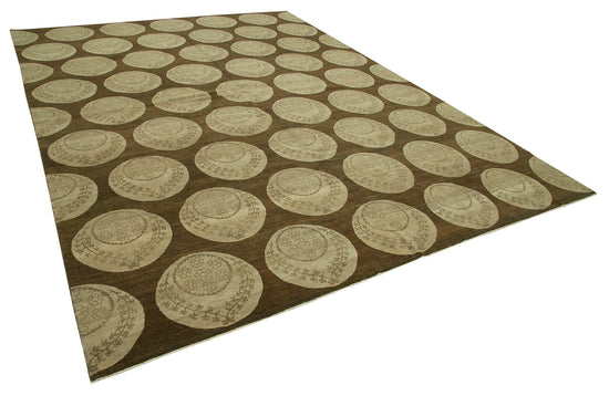 9x12 Hand-Knotted Wool Oushak Rug - 33540