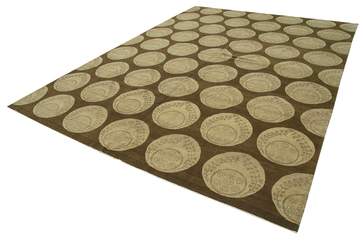 9x12 Hand-Knotted Wool Oushak Rug - 33540