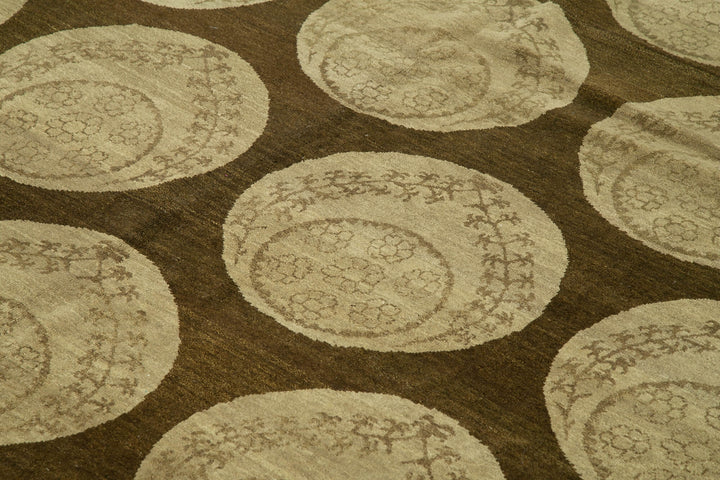 9x12 Hand-Knotted Wool Oushak Rug - 33540