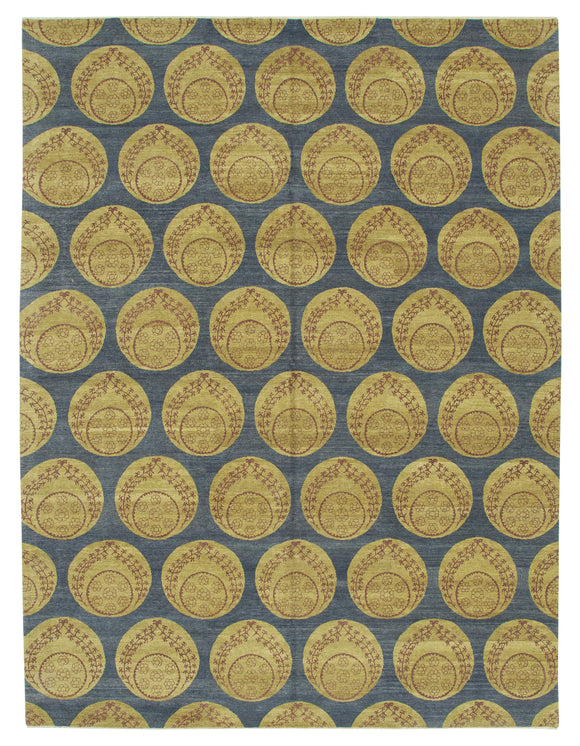 9x12 Blue Oushak Rug - 33542