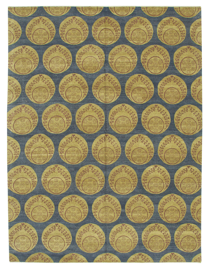 9x12 Blue Oushak Rug - 33542