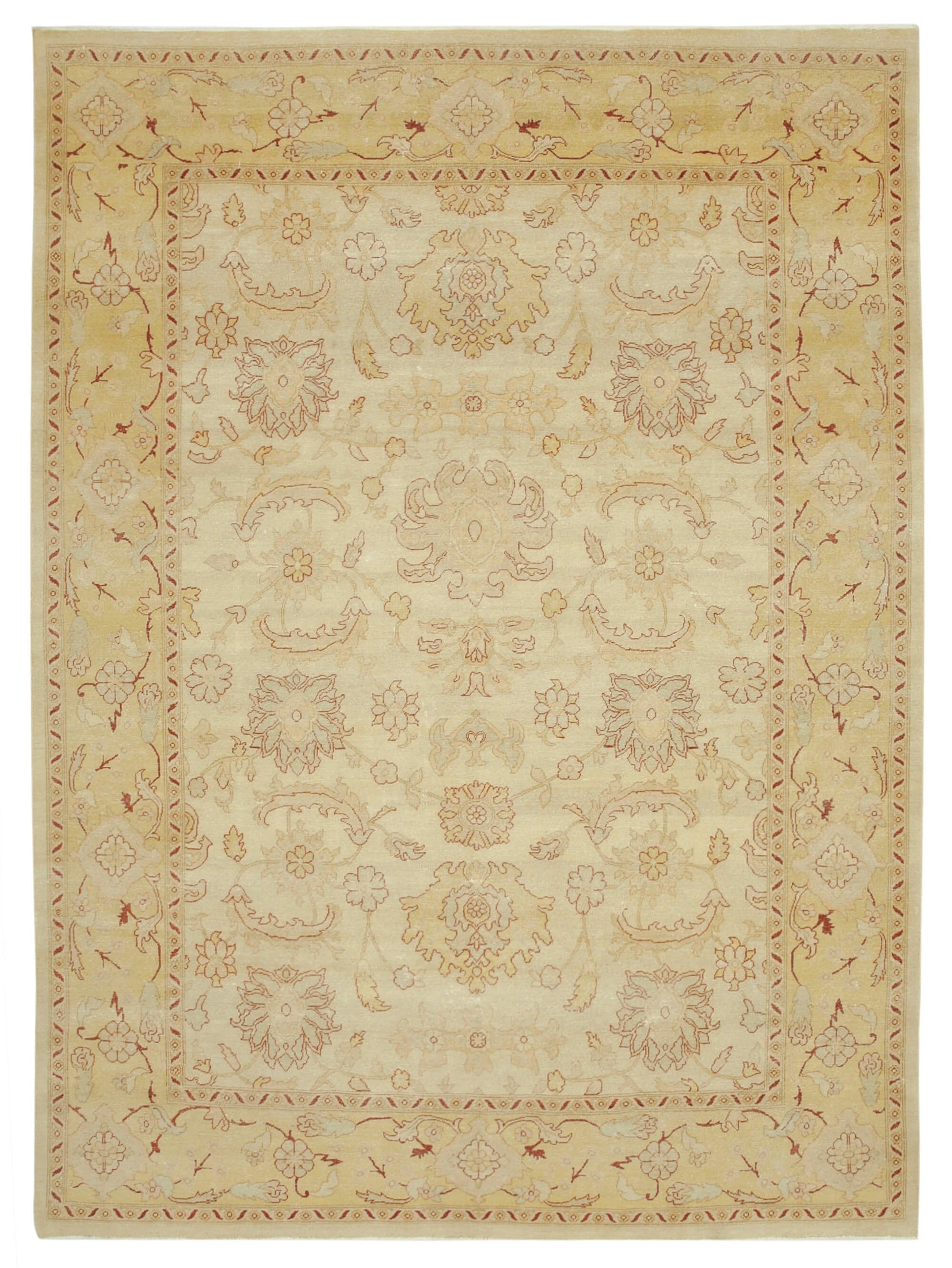 9x12 Hand-Knotted Wool Oushak Rug - 33555