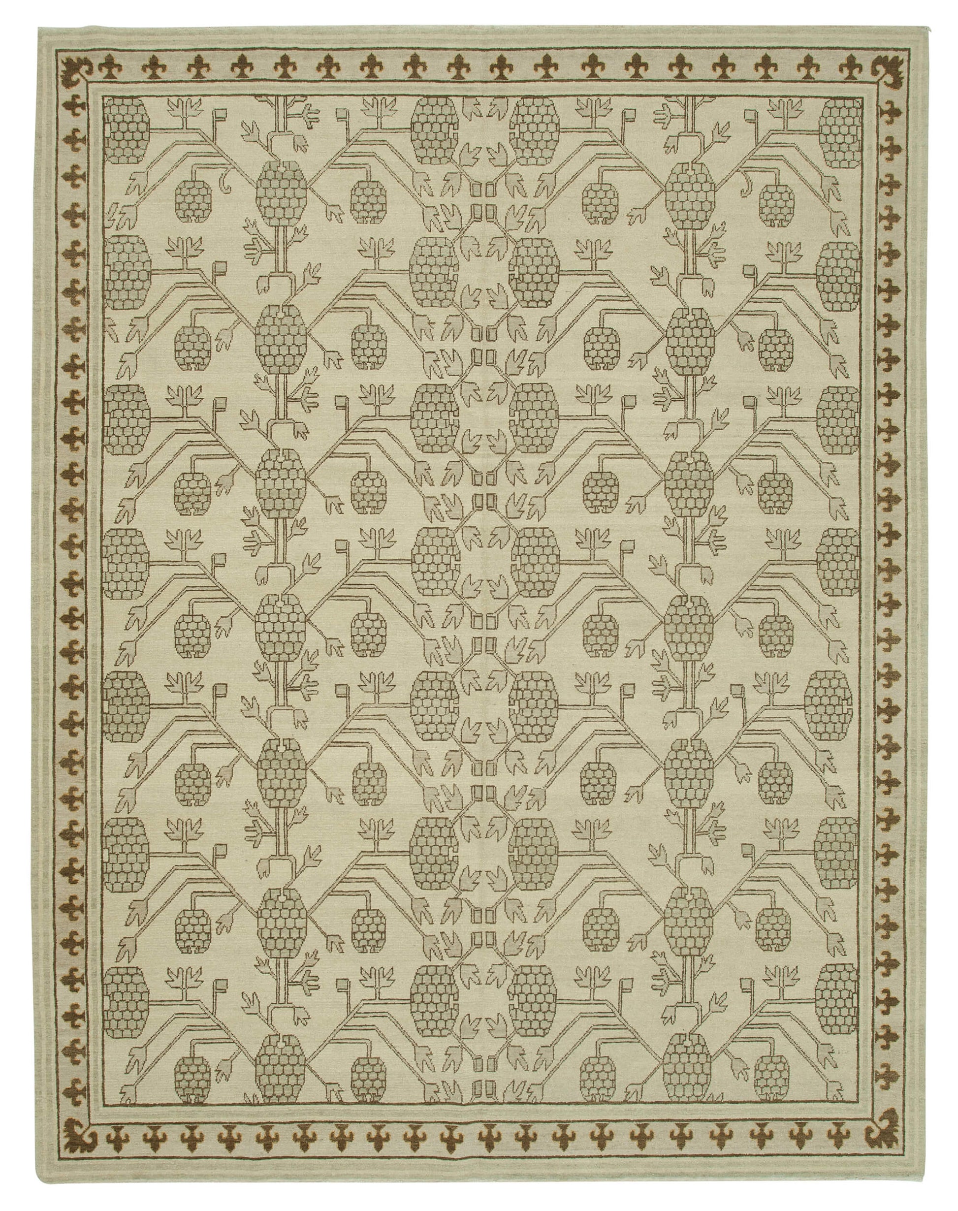 9x12 Beige Oushak Rug - 33589