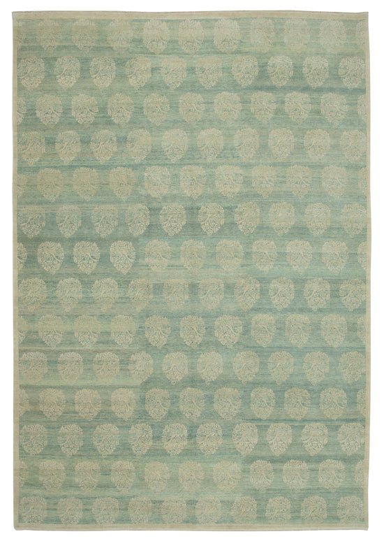 10x14 Hand-Knotted Wool Oushak Rug - 33593