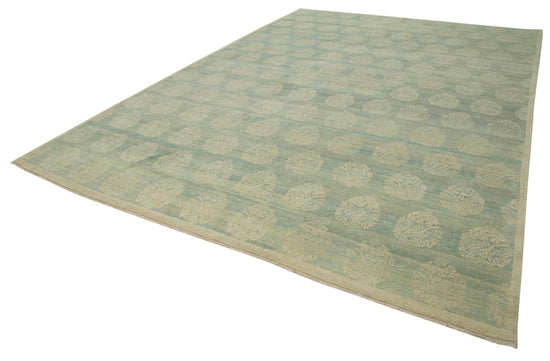 10x14 Hand-Knotted Wool Oushak Rug - 33593