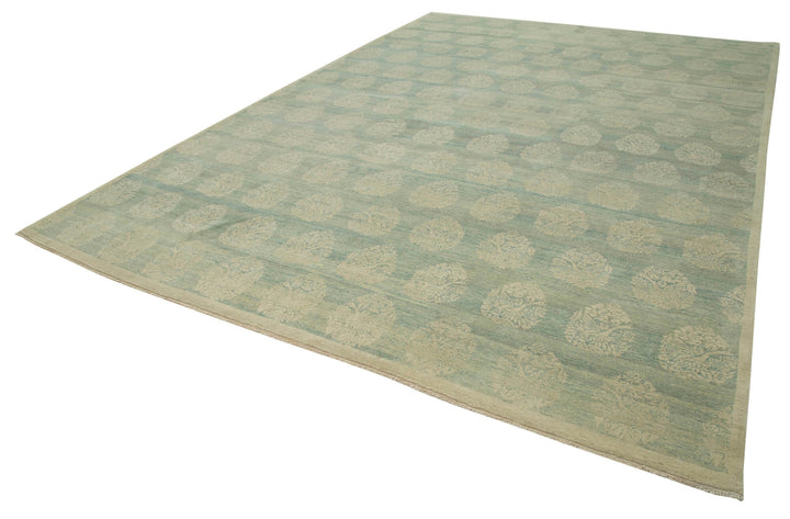10x14 Hand-Knotted Wool Oushak Rug - 33593