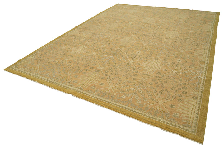 9x13 Beige Oushak Rug - 33600