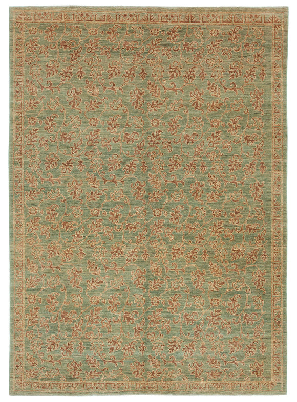 6x9 Green Oushak Rug - 33611