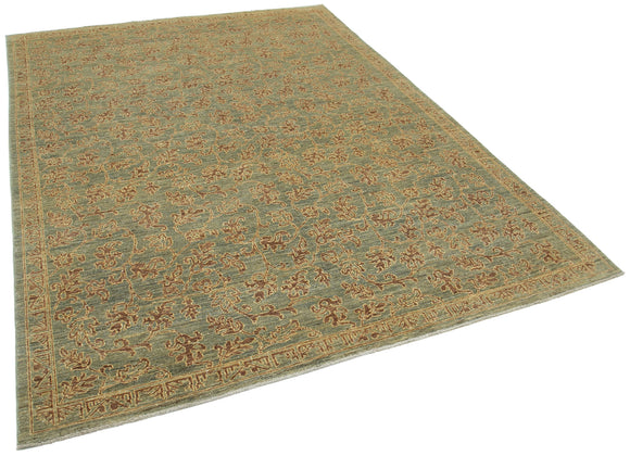 6x9 Green Oushak Rug - 33611