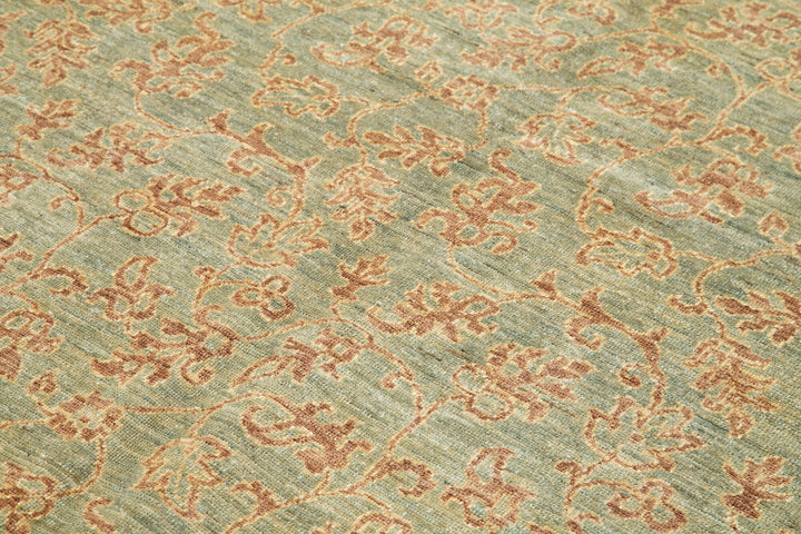 6x9 Green Oushak Rug - 33611