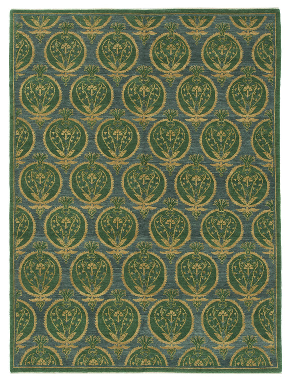6x8 Green Oushak Rug - 33626