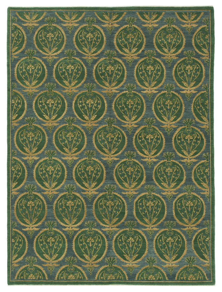 6x8 Green Oushak Rug - 33626