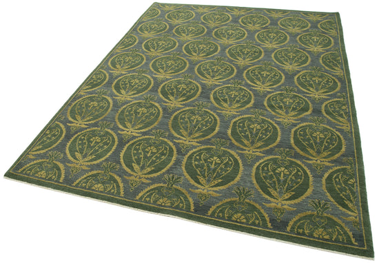 6x8 Green Oushak Rug - 33626