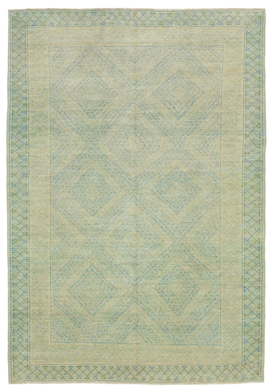 6x9 Blue Oushak Rug - 33629
