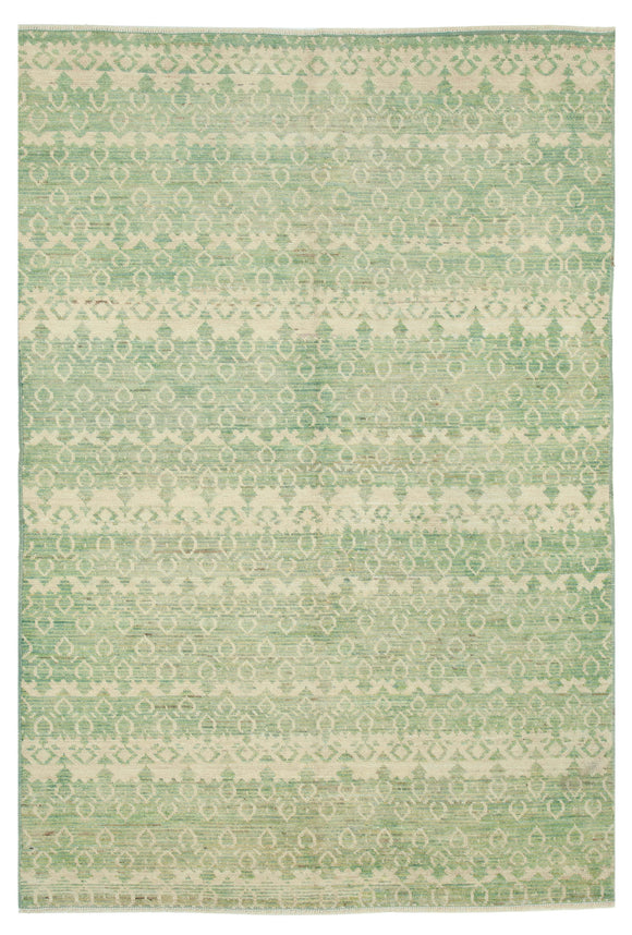 6x9 Green Oushak Rug - 33631