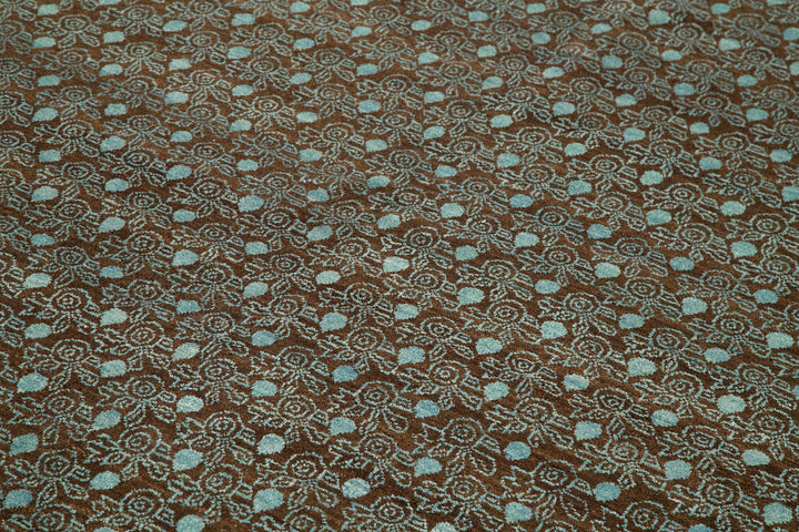 6x9 Turquoise Oushak Rug - 33683