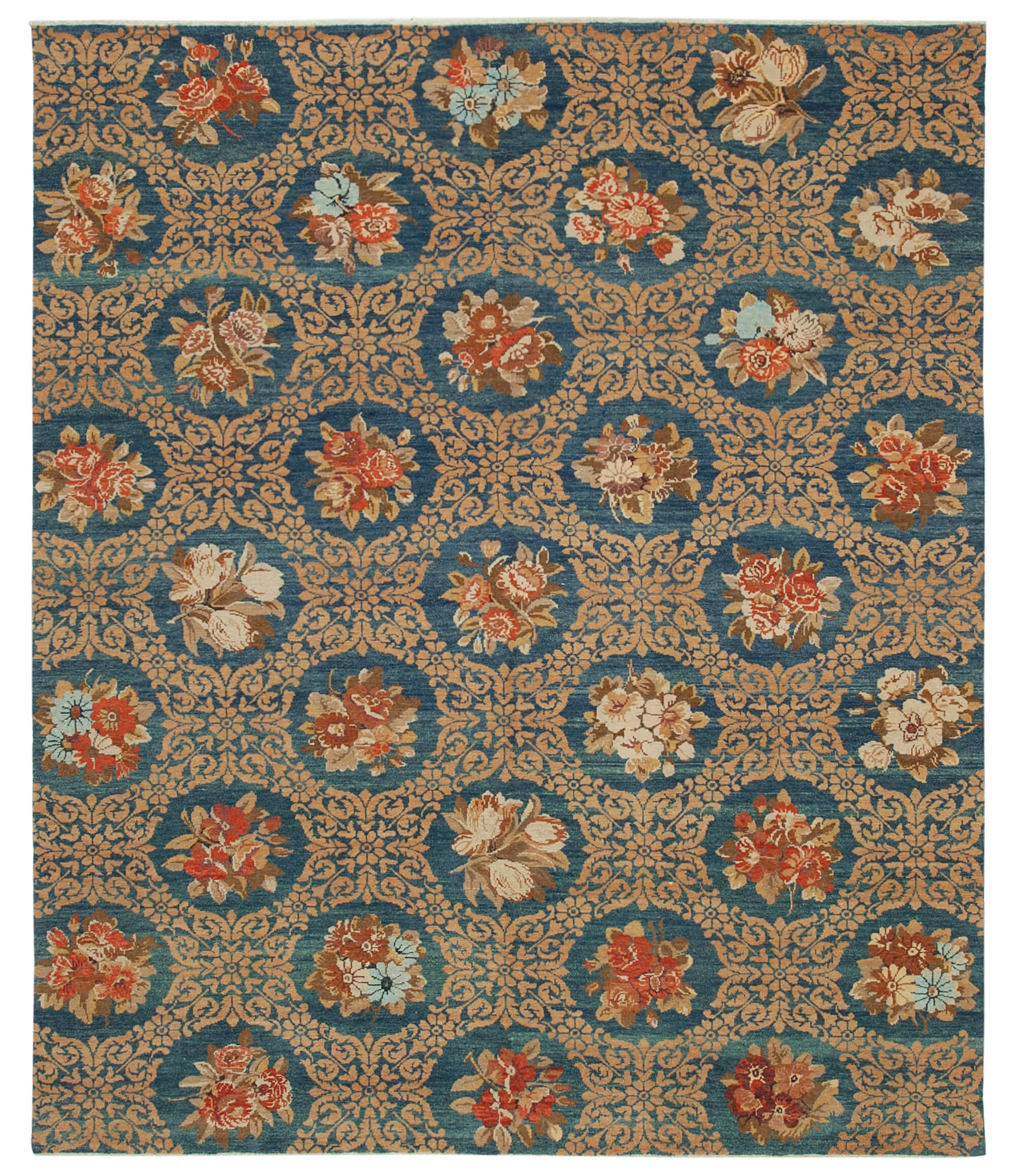 8x10 Blue Oushak Rug - 33692
