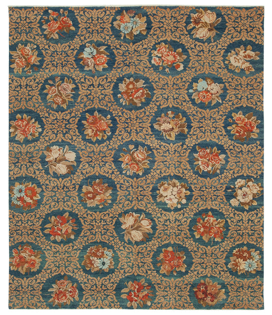 8x10 Blue Oushak Rug - 33692