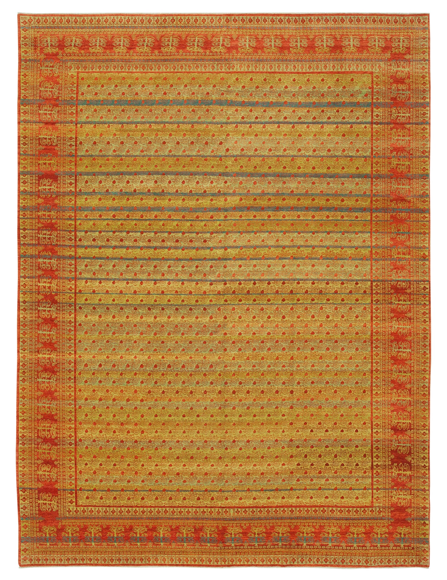 9x12 Hand-Knotted Wool Oushak Rug - 33707