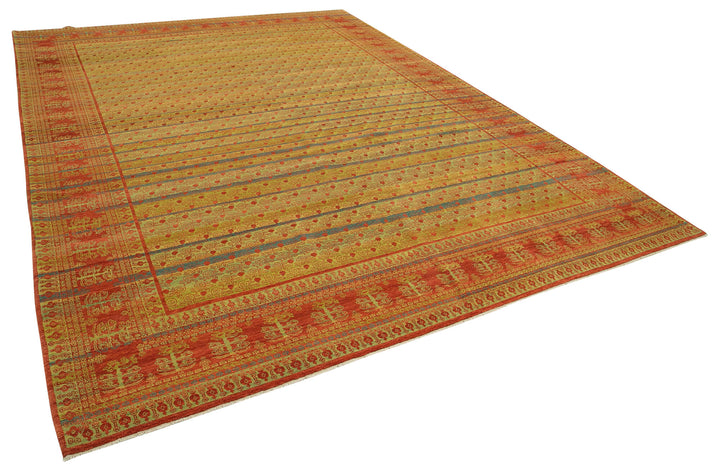 9x12 Hand-Knotted Wool Oushak Rug - 33707