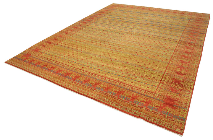 9x12 Hand-Knotted Wool Oushak Rug - 33707