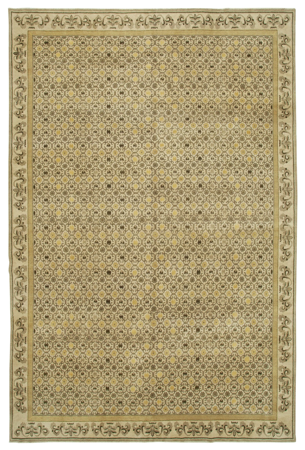 10x15 Beige Oushak Rug - 33744