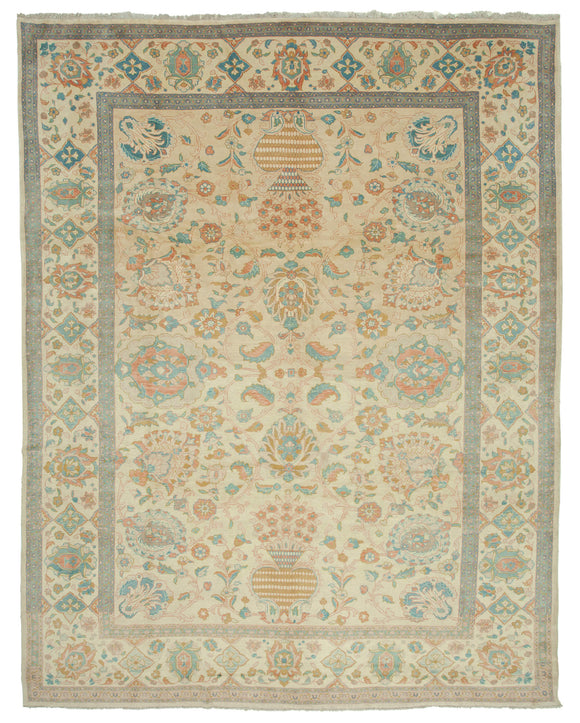 11x14 Beige Oushak Rug - 33769