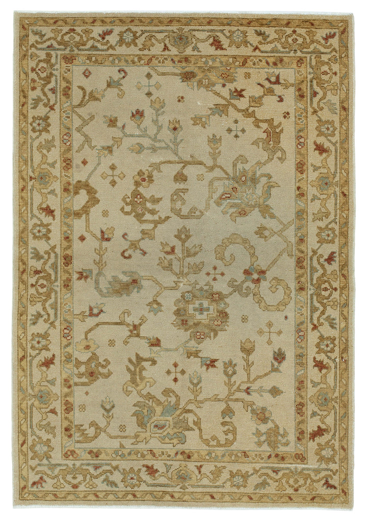 4x6 Beige Oushak Rug - 33806
