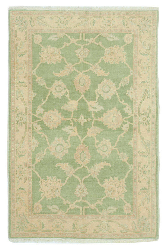 4x6 Green Oushak Rug - 33814