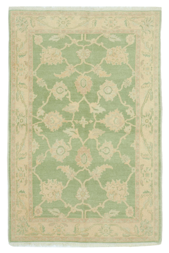 4x6 Green Oushak Rug - 33814