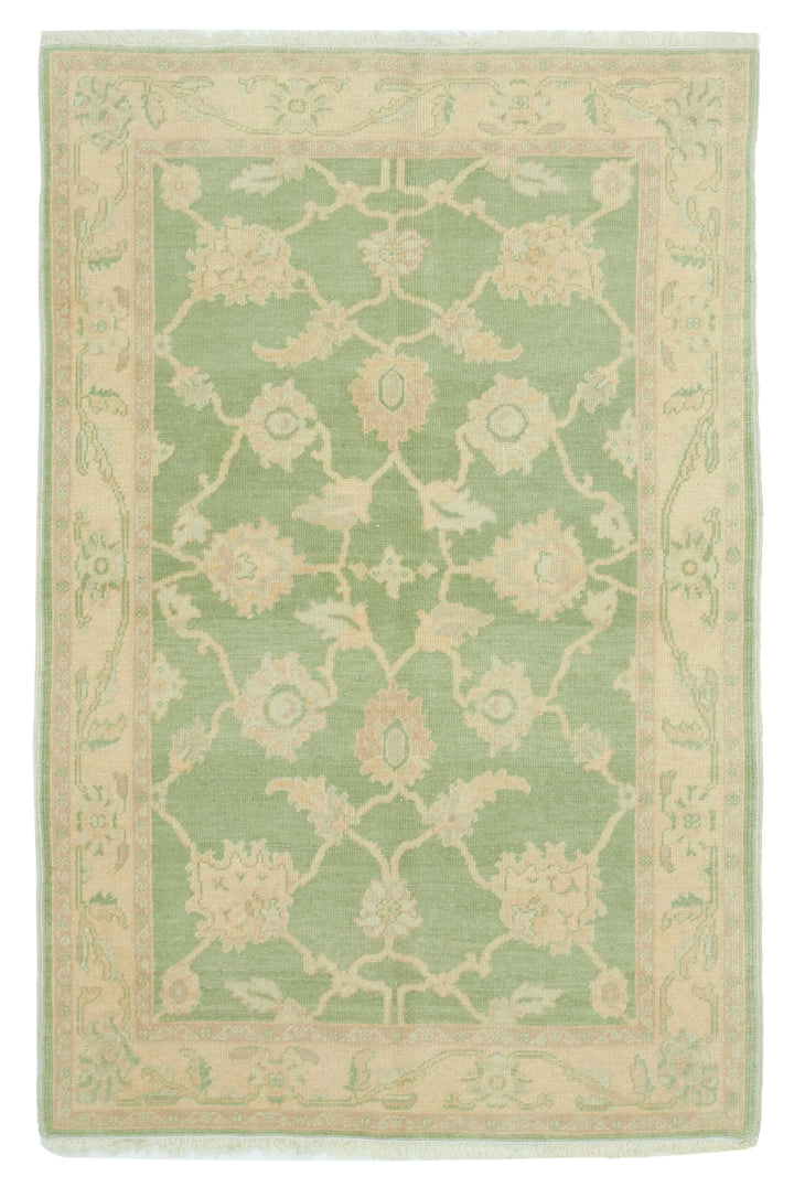 4x6 Green Oushak Rug - 33814