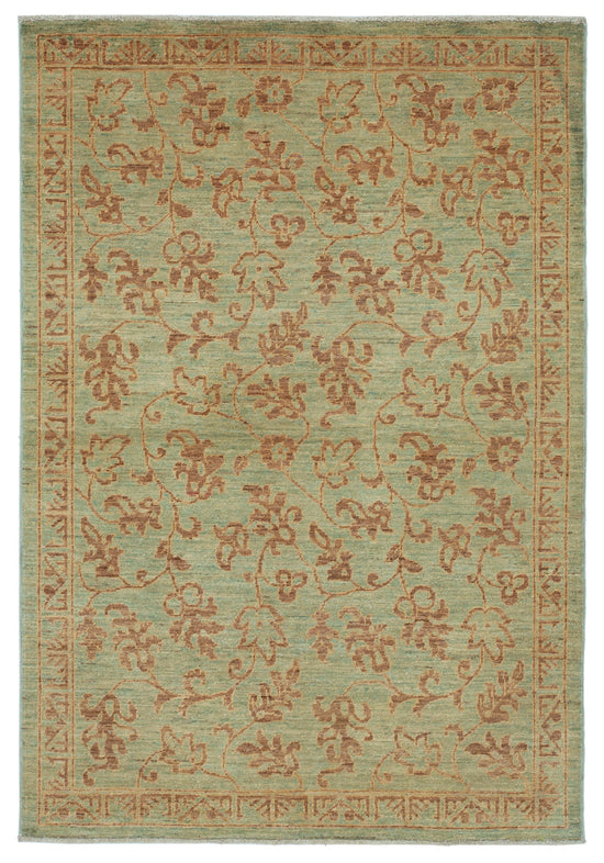 4x6 Green Oushak Rug - 33827