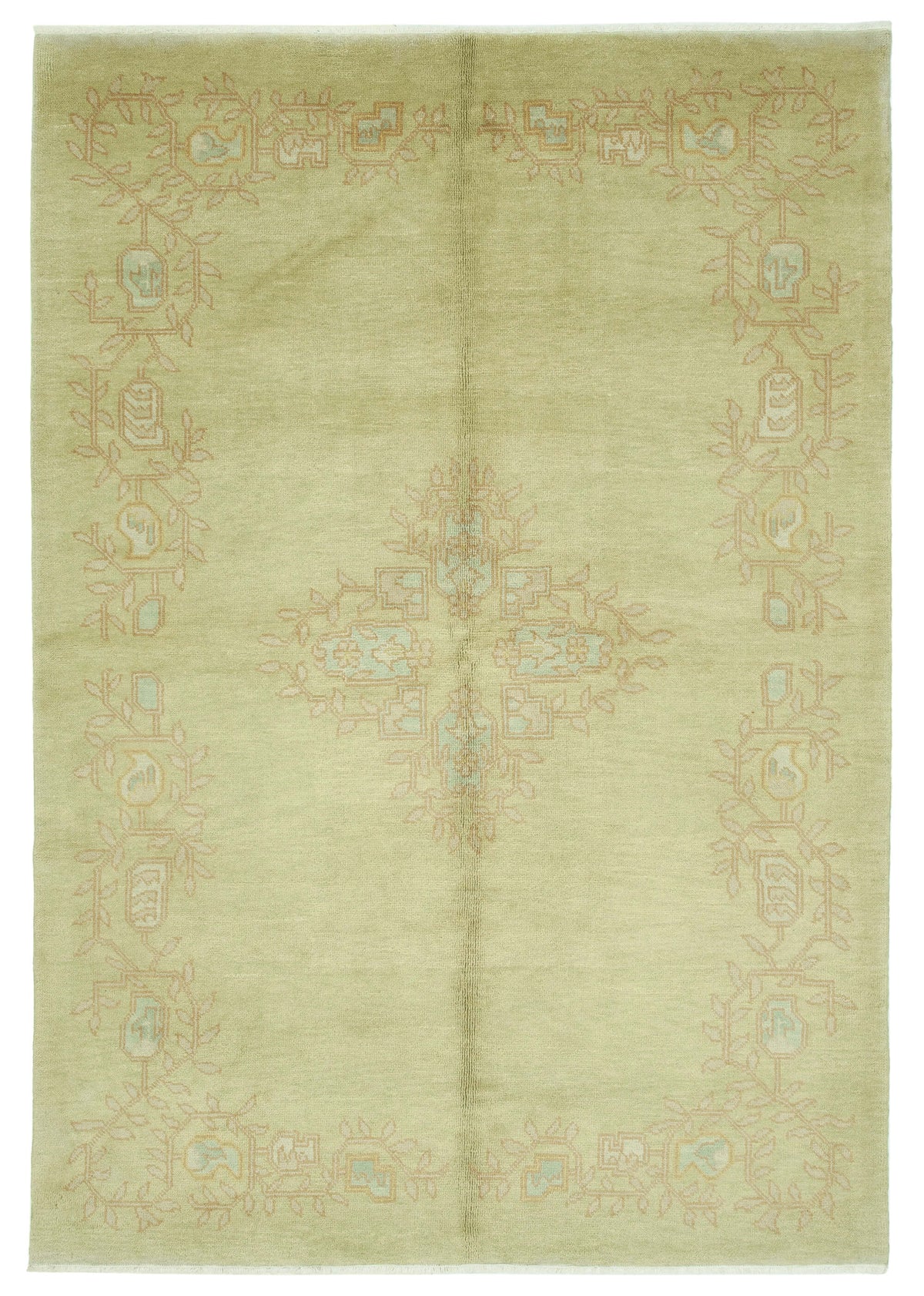 6x9 Green Oushak Rug - 33844