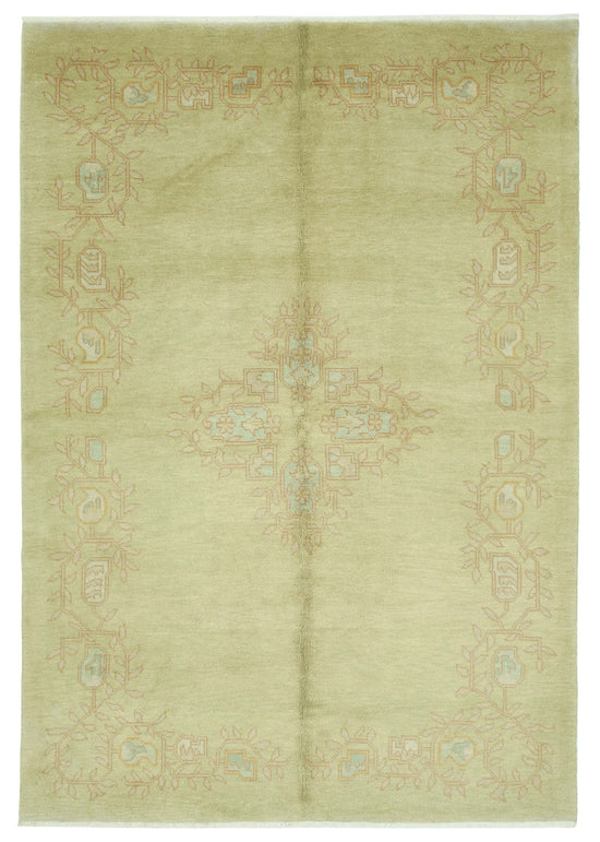 6x9 Green Oushak Rug - 33844