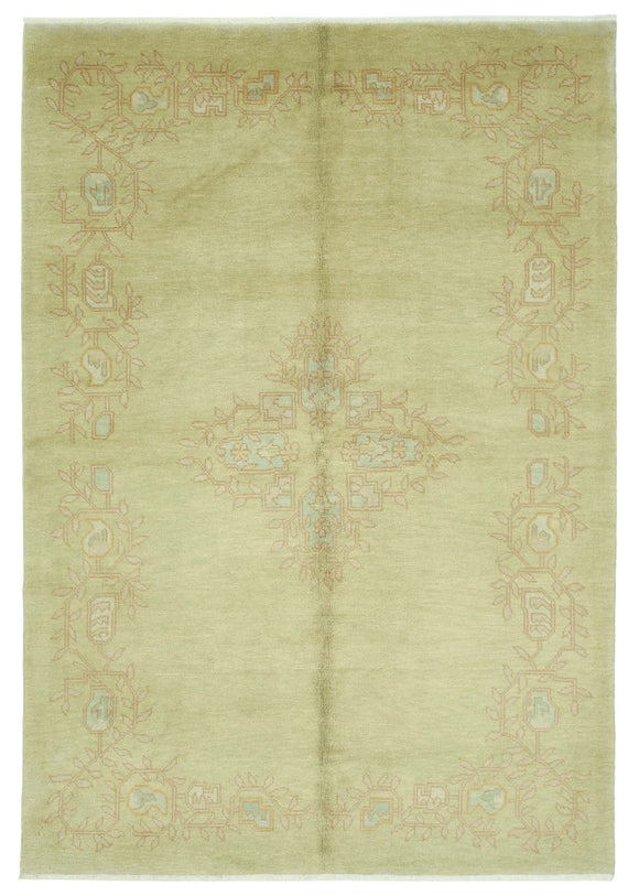 6x9 Green Oushak Rug - 33844