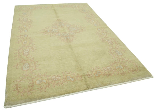 6x9 Green Oushak Rug - 33844