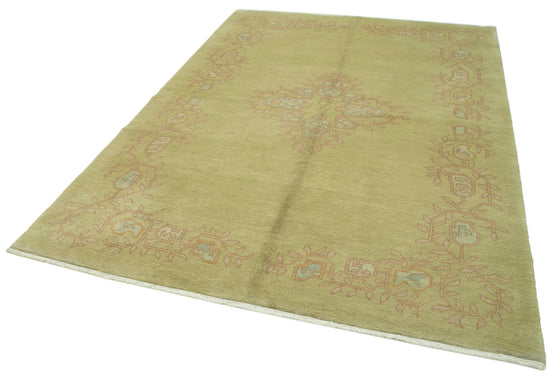 6x9 Green Oushak Rug - 33844