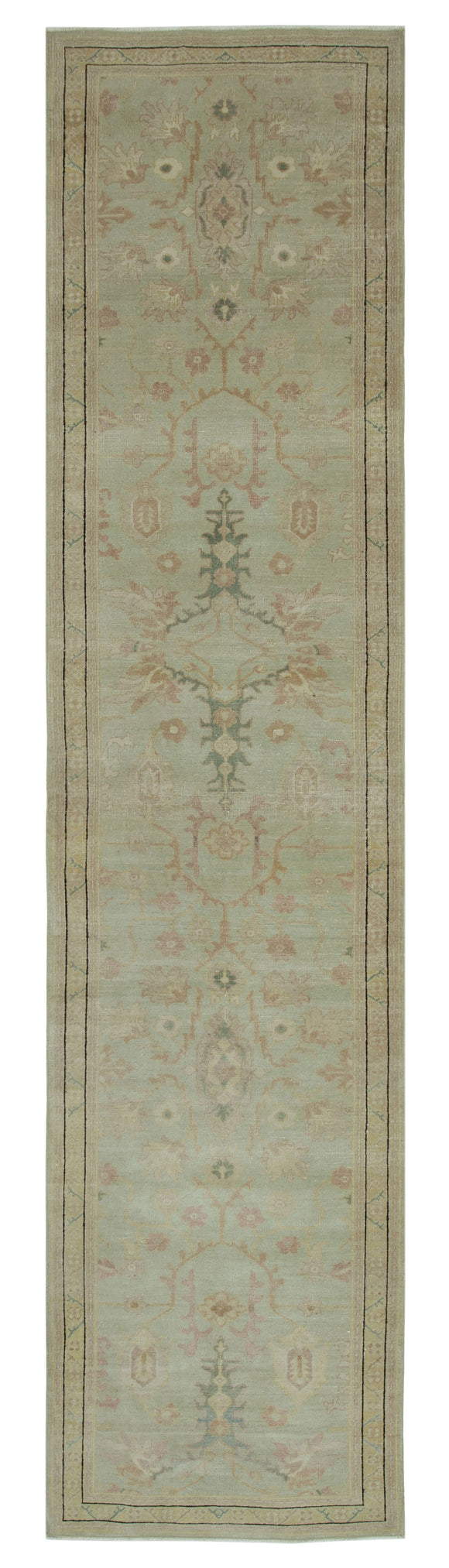 3x12 Beige Oushak Runner Rug - 33867