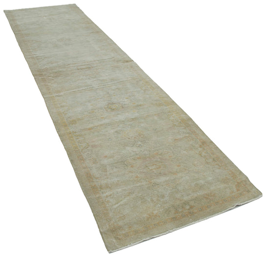 3x11 Beige Oushak Runner Rug - 33874