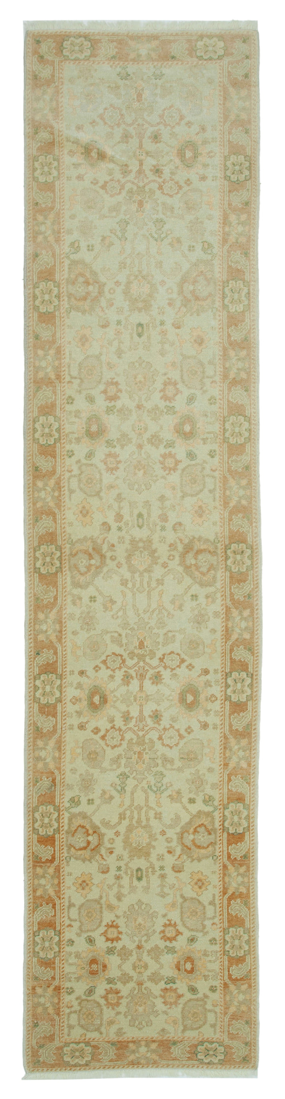 3x12 Beige Oushak Runner Rug - 33886