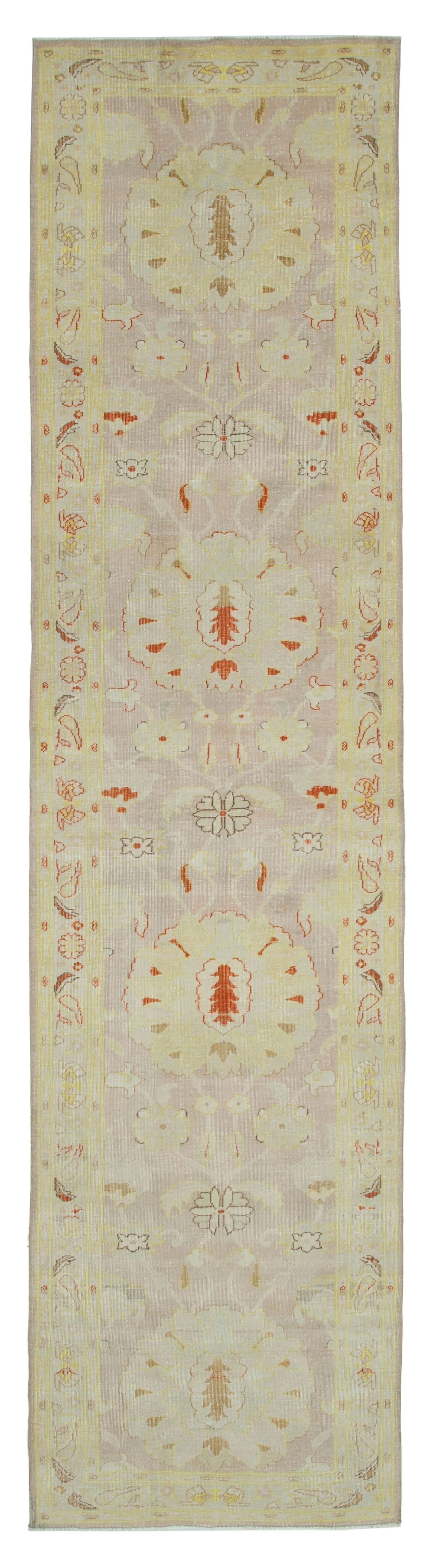 3x12 Beige Oushak Runner Rug - 33903