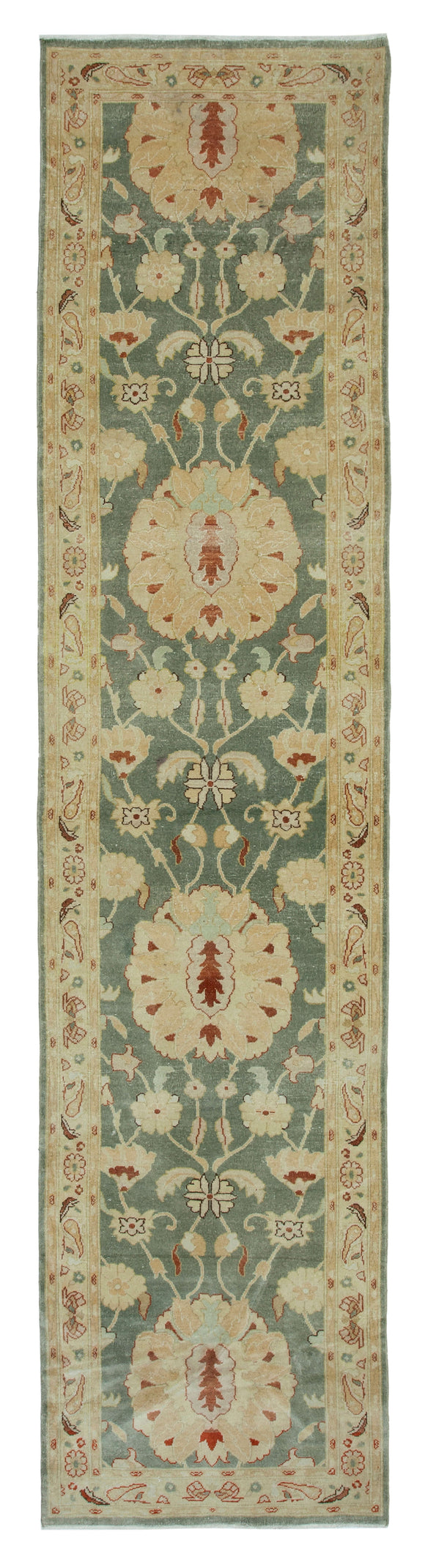 3x12 Beige Oushak Runner Rug - 33911