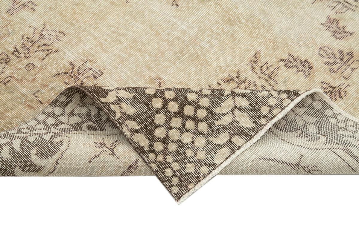 7x11 Beige Turkish Vintage Area Rug - 33938