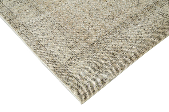 7x10 Beige Turkish Vintage Area Rug - 33978