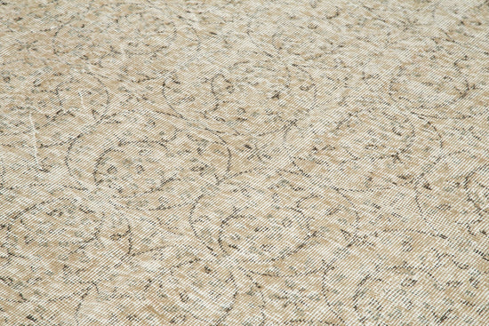 7x10 Beige Turkish Vintage Area Rug - 33978