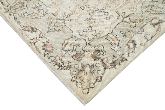 7x11 Beige Turkish Vintage Area Rug - 34034