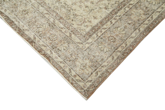 7x10 Beige Turkish Vintage Area Rug - 34136