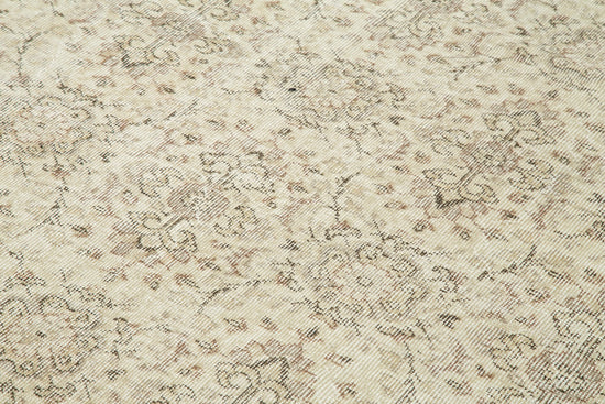7x10 Beige Turkish Vintage Area Rug - 34136